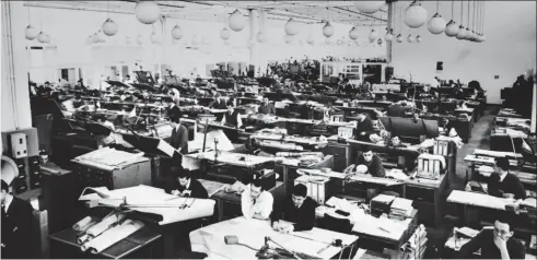  ??  ?? Le bureau d’études Concorde de Sud Aviation en mars 1962.