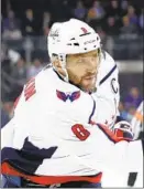  ?? Associated Press ?? Kathy Willens ALEX OVECHKIN of the Capitals shared the NHL goal- scoring lead last season, when he notched 48.