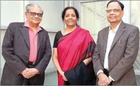  ??  ?? Union Minister for Finance and Corporate Affairs Nirmala Sitharaman at Columbia University in New York, Tuesday