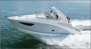  ??  ?? • Prix : 174 037 € avec 300 ch – Long. : 7,90 m – Larg. : 2,50 m – Poids : 2 767 kg – Mot. maxi : 300 ch – Import. : CSB Marine