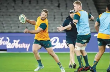  ?? Agence ?? ±
Australian players attend a training session on Wednesday, ahead of their Test match against New Zealand.