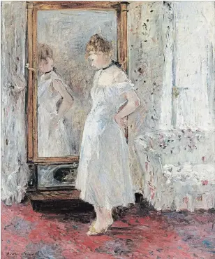  ?? MUSEO THYSSEN-BORNEMISZA/ MUSEE NATIONAL DES BEUX-ARTS DU QUEBEC ?? Berthe Morisot, "The Mirror," 1876