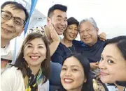 ??  ?? The author with (first row, from left) Arnel Patawaran, Dinah Ventura and Tessa Arriola; (second row) Sam Chui (left) with Jimmy and Joji Bautista.