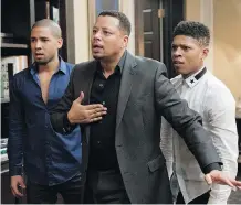  ?? FOX ?? Jussie Smollett, left, Terrence Howard and Bryshere Gray in Empire. The Fox hit will air on the Rogers network.