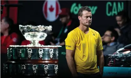  ?? Photograph: Omar Arnau/REX/Shuttersto­ck ?? Australia captain Lleyton Hewitt after defeat to Canada in the Davis Cup final in Malaga.