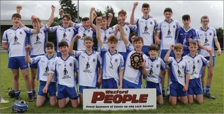  ??  ?? Craanford show their delight after clinching the shield title.