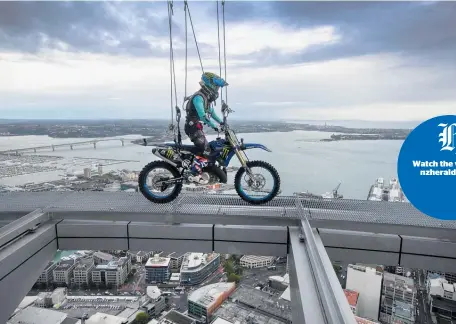  ?? Photo / Brett Phibbs ?? Taka Higashino, who is afraid of heights, said the SkyWalk ride was the scariest thing he’s ever done.