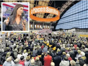  ??  ?? ●● The A Place in the Sun Live exhibition is returning to Manchester Central this month with presenters such as Amanda Lamb (inset)