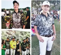  ??  ?? DIETHER OCAMPO (left) and Andrea del Rosario (Right) were among the celebritie­s who competed in the Cockatoo Polo Cup presented by Cathy Valencia Advanced Skin Clinic. Below photo shows Mikee Romero being joined by teammates, Ocampo and Cathy Valencia...