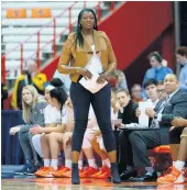  ?? COURTESY OF MICHAEL J. OKONIEWSKI/SYRACUSE ATHLETICS ?? DeLisha Milton-Jones admits she’s never been to Norfolk. She saw ODU’s facilities and campus through a virtual tour.