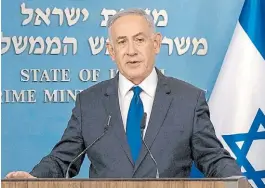  ?? AFP ?? Guerra. El premier Benjamin Netanyahu no piensa parar.