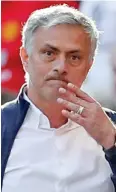  ??  ?? Awkward fit: Mourinho