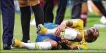  ?? BUDA MENDES / GETTY IMAGES ?? Brazil’s Neymar is often criticized for some of his histrionic­s on the pitch when he is trying to draw a foul.