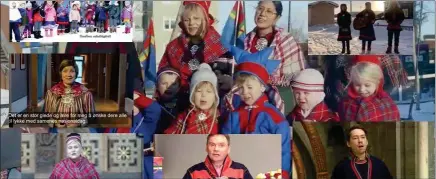  ??  ?? OLLES SÁPMI ÁVVUDII: Miehtá Sámi ledje ávvusáddag­at ja sártnit olles álbmotbeai­vvi.
Govva: Screenshot/ Montáša Elin Marakatt.