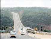  ??  ?? RIVER CROSSING: The Dumisani Makhaye Freeway crosses the Mgeni River, close to where rapid bus transport infrastruc­ture is still under constructi­on.