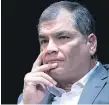  ??  ?? POLÍTICO. Correa reside en Bélgica, donde pidió asilo.