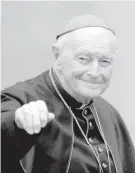  ?? PRESSE
AGENCE FRANCE ?? US cardinal Theodore Edgar McCarrick arrives for a meeting on the eve of the start of a conclave at the Vatican.