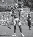  ?? PHOTO VIA AP, FILE] ?? The Tigers will be without star quarterbac­k Trevor Lawrence for Saturday's game, but the Tigers still have star running back Travis Etienne (above). [KEN RUINARD/POOL