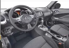  ??  ?? Just drive: The cockpit of the Juke