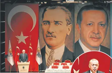  ?? FOTOS: AFP ?? PODER. El presidente gobierna Turquía desde 2003. Dice que los grupos kurdos amenazan la seguridad de su país.