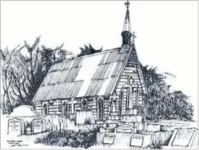  ??  ?? Rich history: Grant Tilly’s restored sketch of St Alban’s Church.