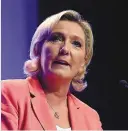  ?? PHOTO D’ARCHIVES, AFP ?? Marine Le Pen, du Rassemblem­ent national, en France.