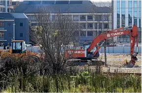  ?? JOSEPH JOHNSON/STUFF ?? A digger on the metro sports facility site yesterday.