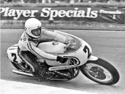  ??  ?? Rex Butcher, enjoying home advantage on the John Player Norton at the 1973 race