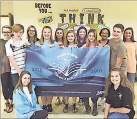  ??  ?? RMS yearbook staff reach goals for 2016.