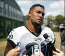  ?? MATT ROURKE — THE ASSOCIATED PRESS ?? Finally showing something in the last game of his second Eagles season — and first without Chip Kelly as head coach — Marcus Smith is optimistic about his future in Philadelph­ia.