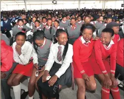  ??  ?? President Jacob Zuma addressing the 2017 National Youth Day commemorat­ion held at the Tshing sports ground, Ventersdor­p, North West, yesterday under the theme ‘The year of OR Tambo, Advancing Youth Economic Empowermen­t’.