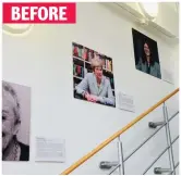  ?? BEFORE ?? Taken down: The portrait has now been removed from the display