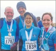  ??  ?? Ashford & District RRC’s quartet at the Worthing Half Marathon. From left, Steve Hickman, Eddie Rodger, Helen Weeden and Sue Reader