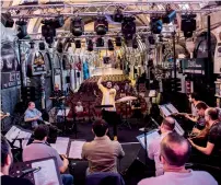  ?? AFP ?? An orchestra performs during a rehearsal ahead of the Istanbul Music Festival at the Grand Bazaar. —