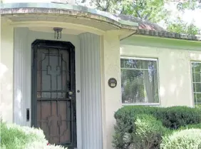  ?? Provided by Pam Nunez ?? The house is made almost entirely from concrete, including the fluted pilasters that define its main entrance.