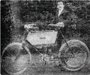  ??  ?? Above: 1904 George Eliot motorcycle (source: MHS archives — VF Birch) Right: John North Birch Below: Marlboroug­h-carlton (source: Marlboroug­h VCC)