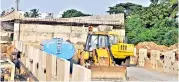  ??  ?? Flyover at its last stage of work near Koyambedu