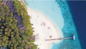  ?? PROVIDED BY REETHI BEACH RESORT ?? Reethi Beach Resort welcomes day visitors who aren’t staying overnight.