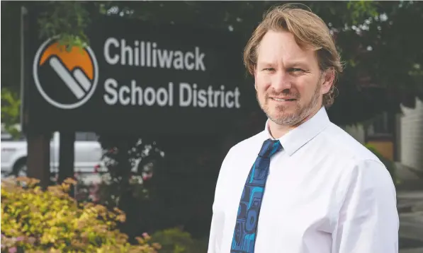  ?? RICHARD LAM ?? Chilliwack school board assistant superinten­dent Kirk Savage says the “silver lining” of the pandemic is that teachers now know how to work online and parents know how to support the children at home.