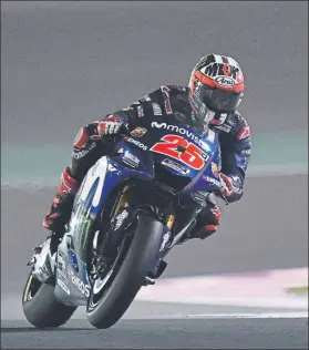  ?? FOTO: EFE ?? Maverick Viñales cree haber encontrado el camino correcto para este 2018