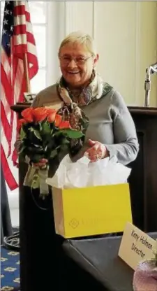  ??  ?? Delaware County Business and Profession­al Women’s Club member Mary Messina was awarded Woman of the Year by District 10 of the Business and Profession­al Women’s Club on April 21 at Concord Country Club. Messina’s award was for her 25 years of service...