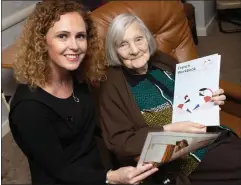  ??  ?? French Tutor Judith Eck with Barbara Henderson, 93, above, while left with other residents