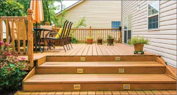  ?? Photo courtesy of Metro Creative Connection ?? Many people do not use their decks during winter, which only underscore­s the significan­ce of a full deck inspection in spring.