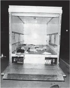  ??  ?? The food lorry which was used in the escape of 38 prisoners.