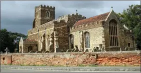  ??  ?? SACRILEGE: All Saints Church in Houghton Conquest, Bedfordshi­re