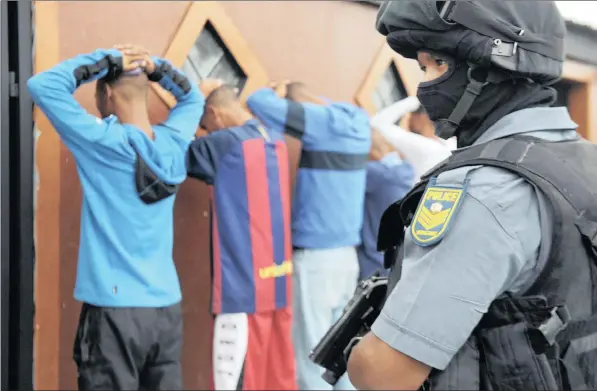  ??  ?? PRIORITY: The police special task force raided houses of suspected gangsters in Blue Downs and Delft recently as the province launched the first Cluster Operationa­l Command Centre. Police Minister Fikile Mbalula has issued a warning to criminals in the...