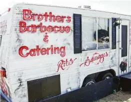  ?? J.C. Reid photos ?? Beware the hand-painted, porch-lighted barbecue camper.