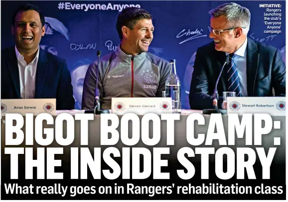  ??  ?? INITIATIVE: Rangers launching the club’s ‘Everyone Anyone’ campaign