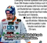  ??  ?? Daniel Mossberg och Bollnäs fick spela SM-semifin10a­l inför tomma läktare.