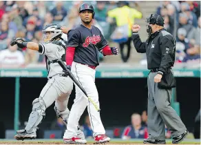  ?? DAVID MAXWELL / GETTY IMAGES ?? Former Blue Jays slugger Edwin Encarnacio­n and the Cleveland Indians are off to a slow start, especially on offence.
